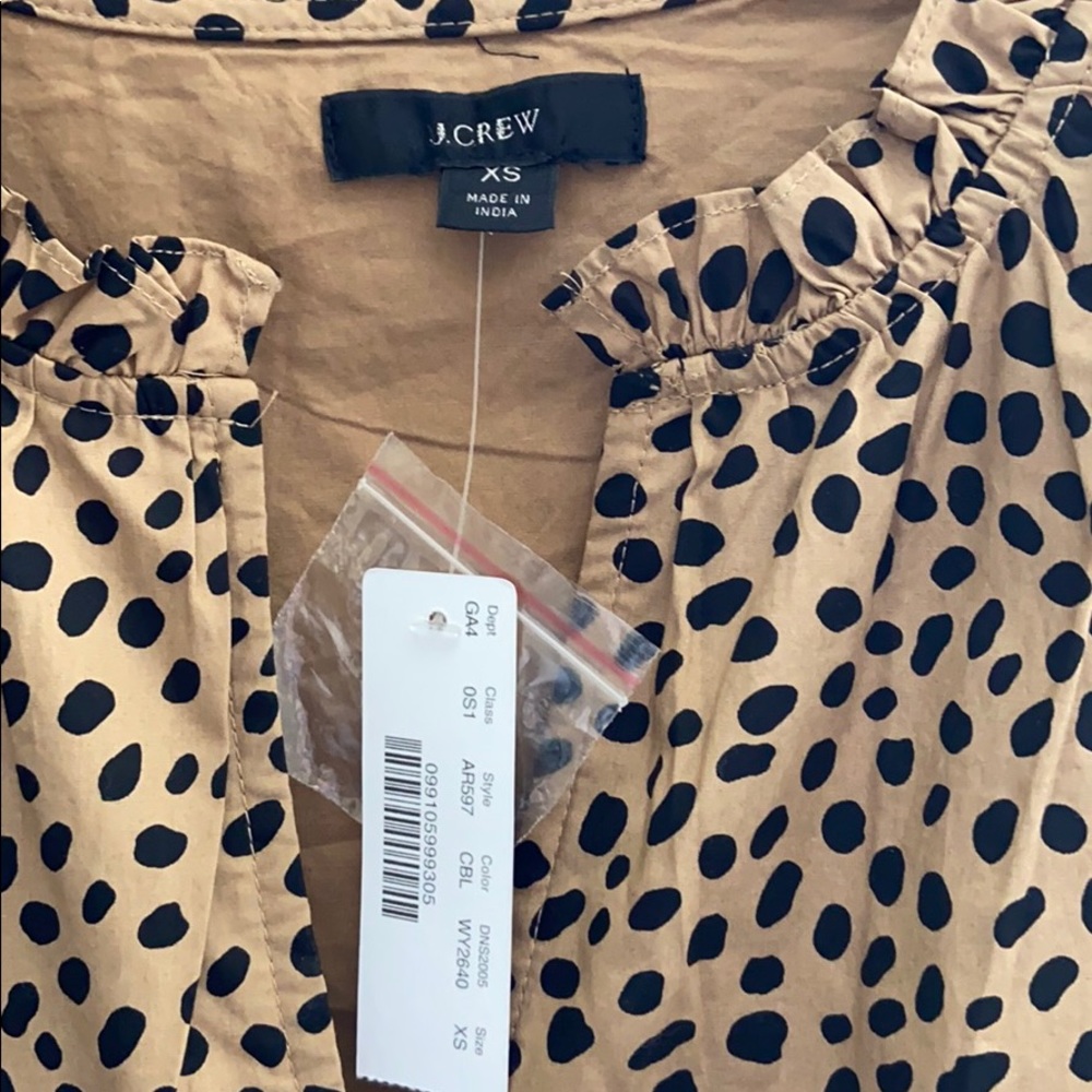 NWT J Crew Ruffleneck Tiered popover dress - XS - Picture 7 of 8